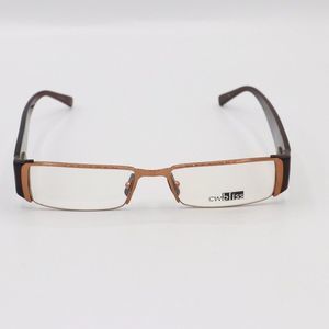 Mens Half Rim Orange Designer Glasses Cw Bliss